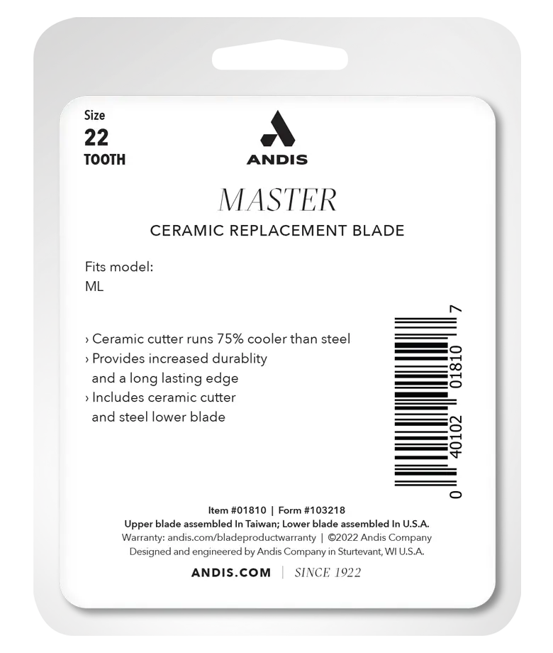 Andis Master Ceramic #22-Tooth Blade (000-1) #01810