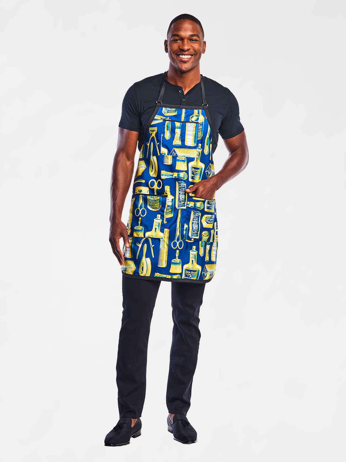 Delantal de barbero Betty Dain Premier con bolsillo superior, 175 (negro o burdeos)