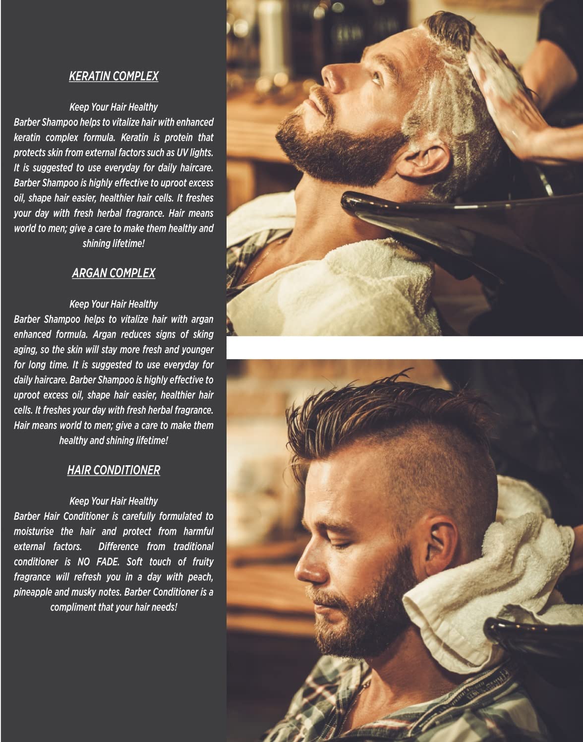 Acondicionador para cabello Marmara Barber 1150 ml