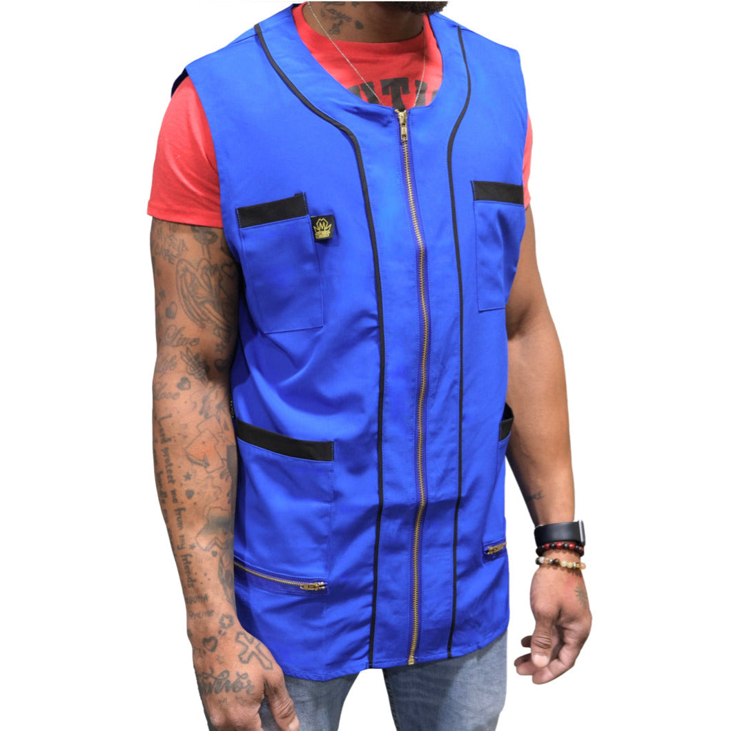 Chaleco de barbero King Midas (negro)