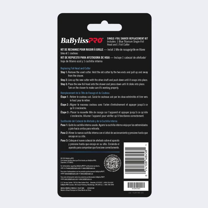 BaBylissPRO Replacement Single Foil Shaver Head (Matte Black) #FXLRF1MB