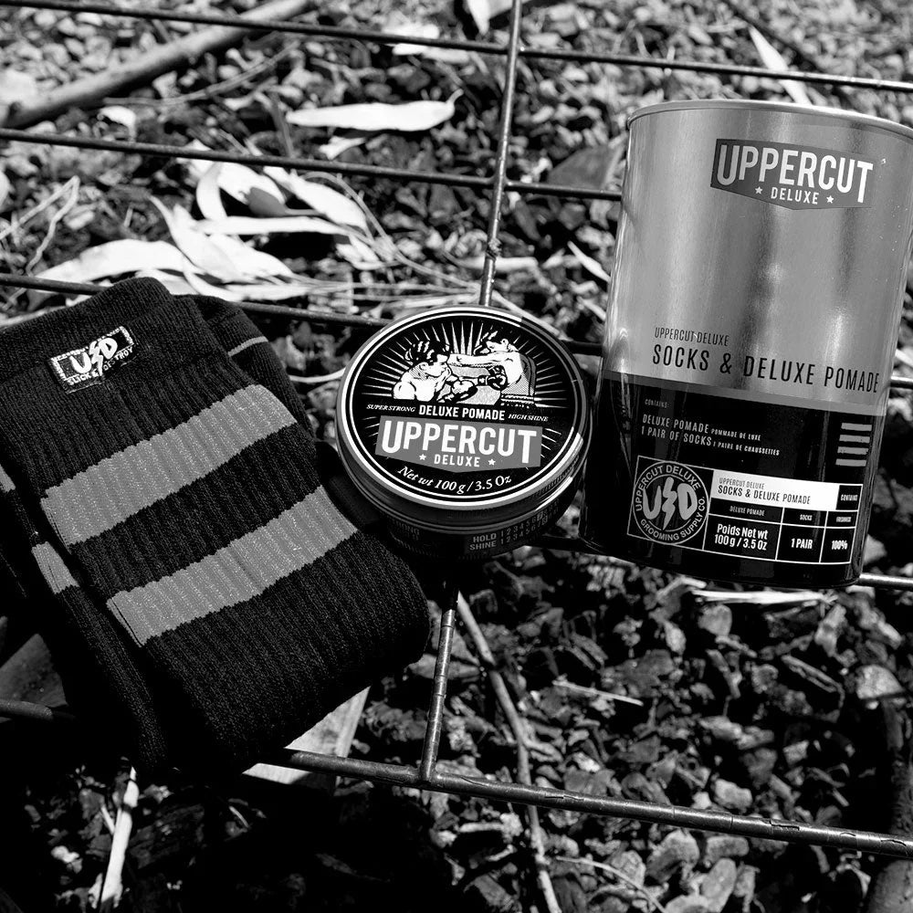 Set de regalo de calcetines Uppercut y pomada de lujo
