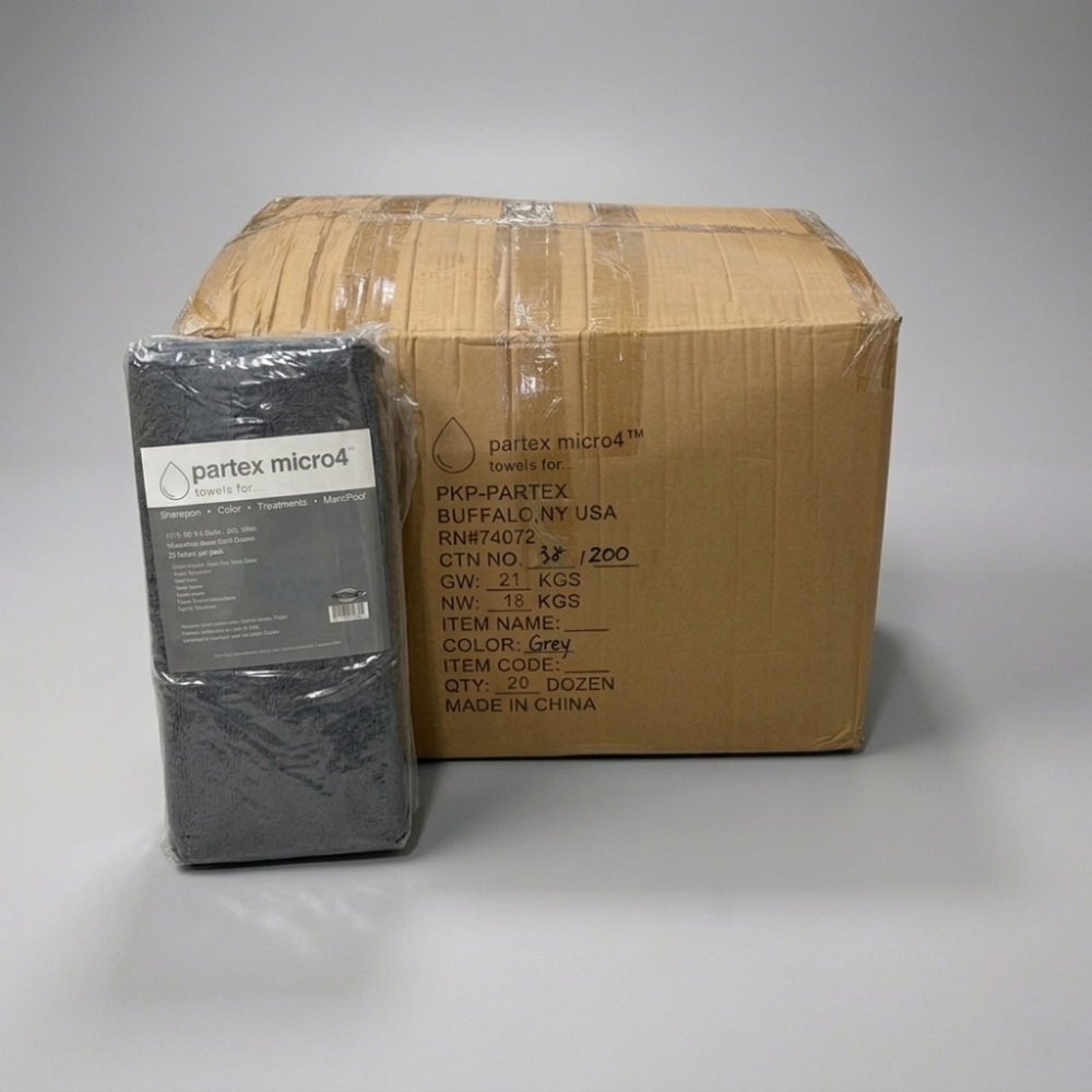 ProTex Micro4 Terry Large Towels - 80/20 Polyester/Polyamide - 16" x 28", 2.0lb/dz Case Grey