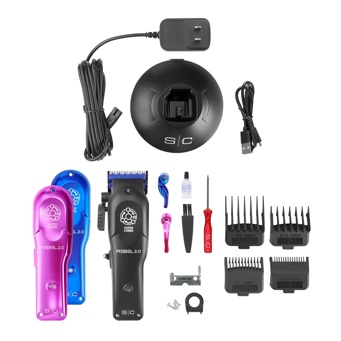 StyleCraft Rebel 2.0 Professional Hair Clipper with Super C4RBN Motor #SC601M