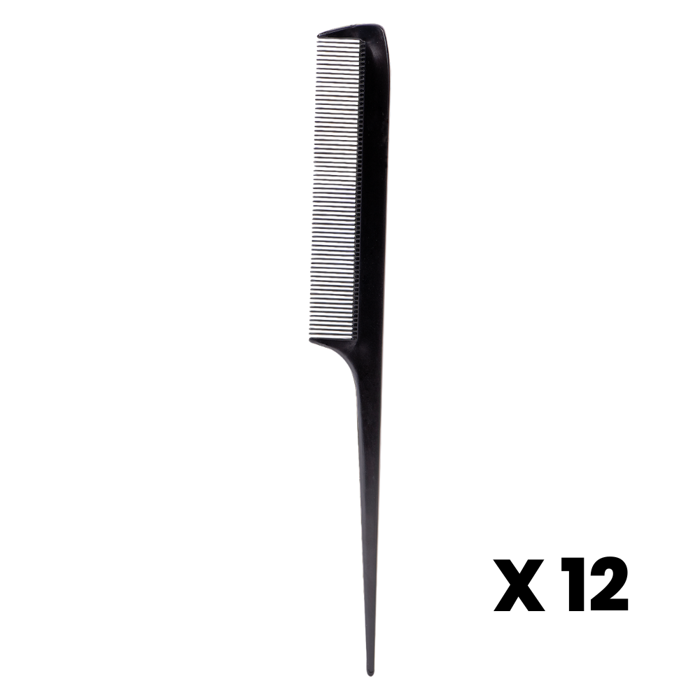 Rat Tail Comb with Fine Teeth - 8-1/4" #V-20 12 Pack