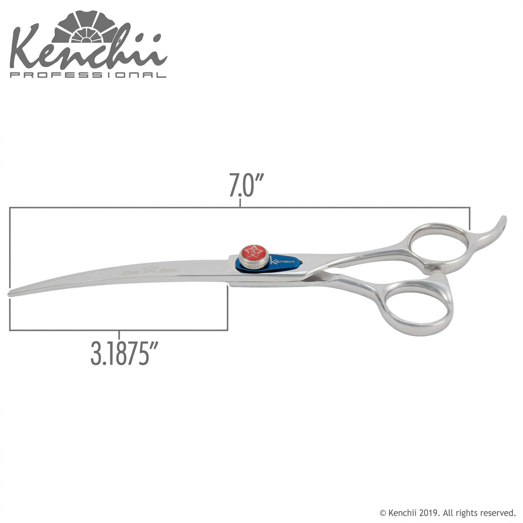 Kenchii Five Star Offset Curved Shears (Size Options)
