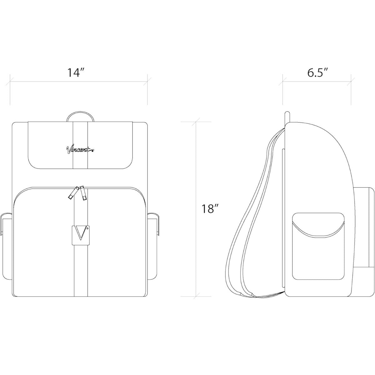 Vincent Vegan Leather Backpacks