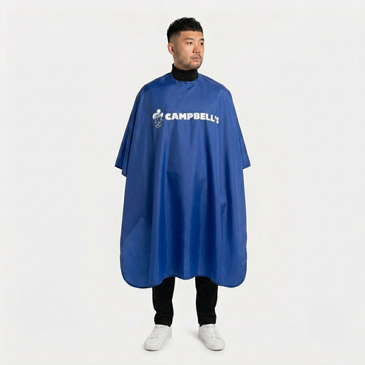 Capa azul con el logotipo de Campbell