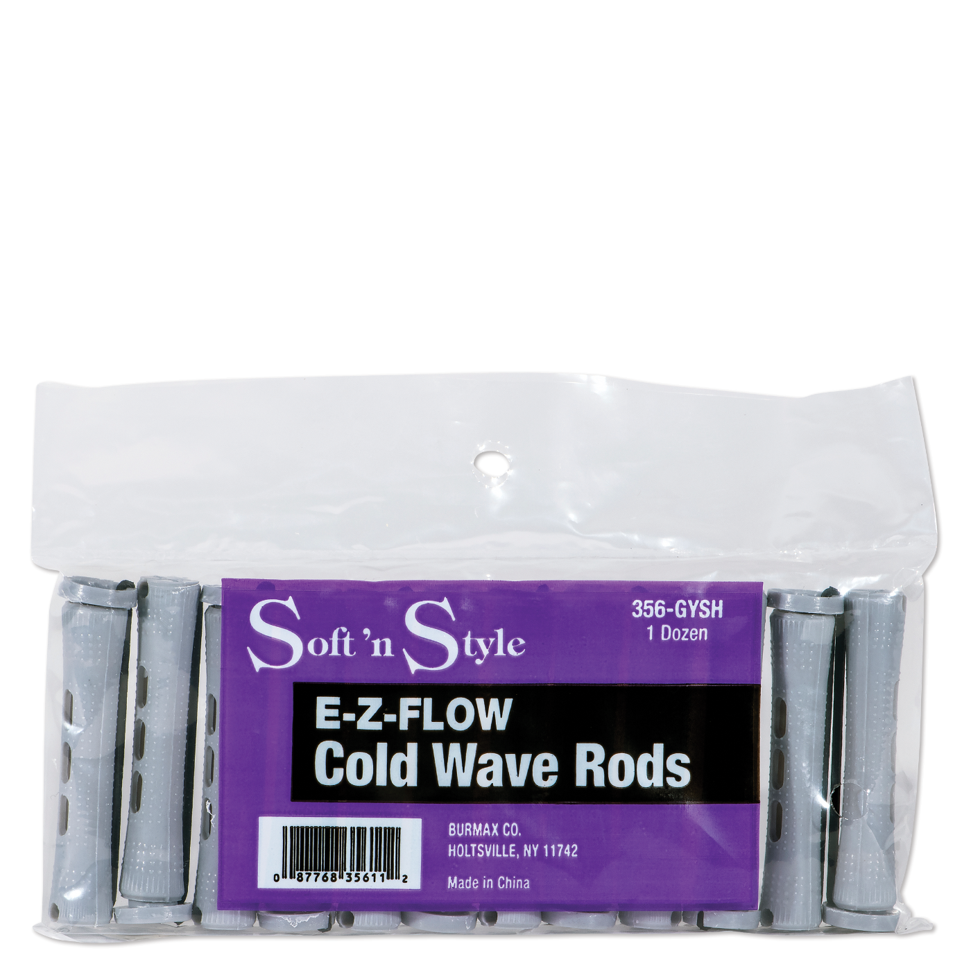 Soft n' Style Concave Cold Wave Rods, Short Gray, pack of 12 #356-GYSH