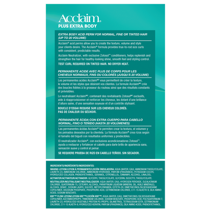 Acclaim Plus Extra Body Acid Perm