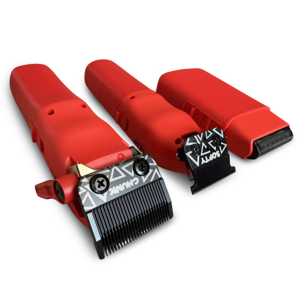 TPOB PLAY Mini Bundle – Red Edition (Clipper, Trimmer & Shaver with 3-Way Stand)