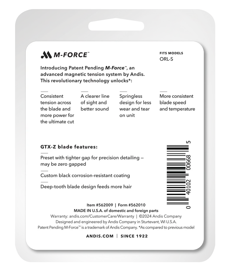 Andis GTX-EXO – Cuchilla de repuesto M-Force n.° 562009