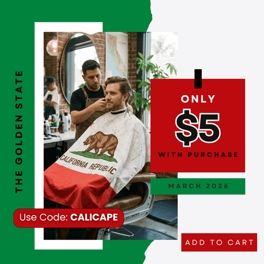 Campbell's California Flag Barber Cape
