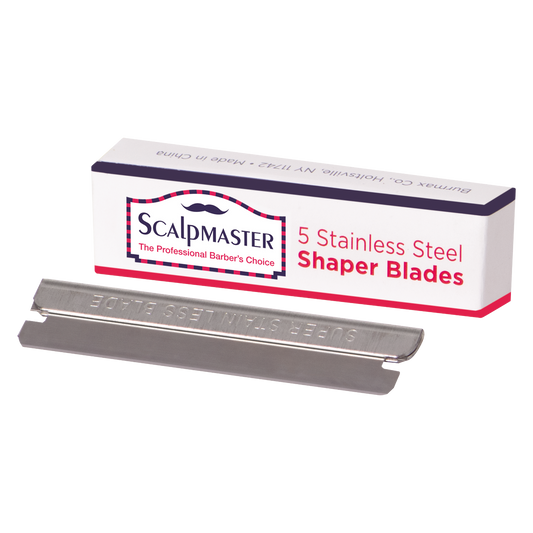 Scalpmaster Barber Stainless Steel Shaper Blades - 5 Blades #SC-BL60