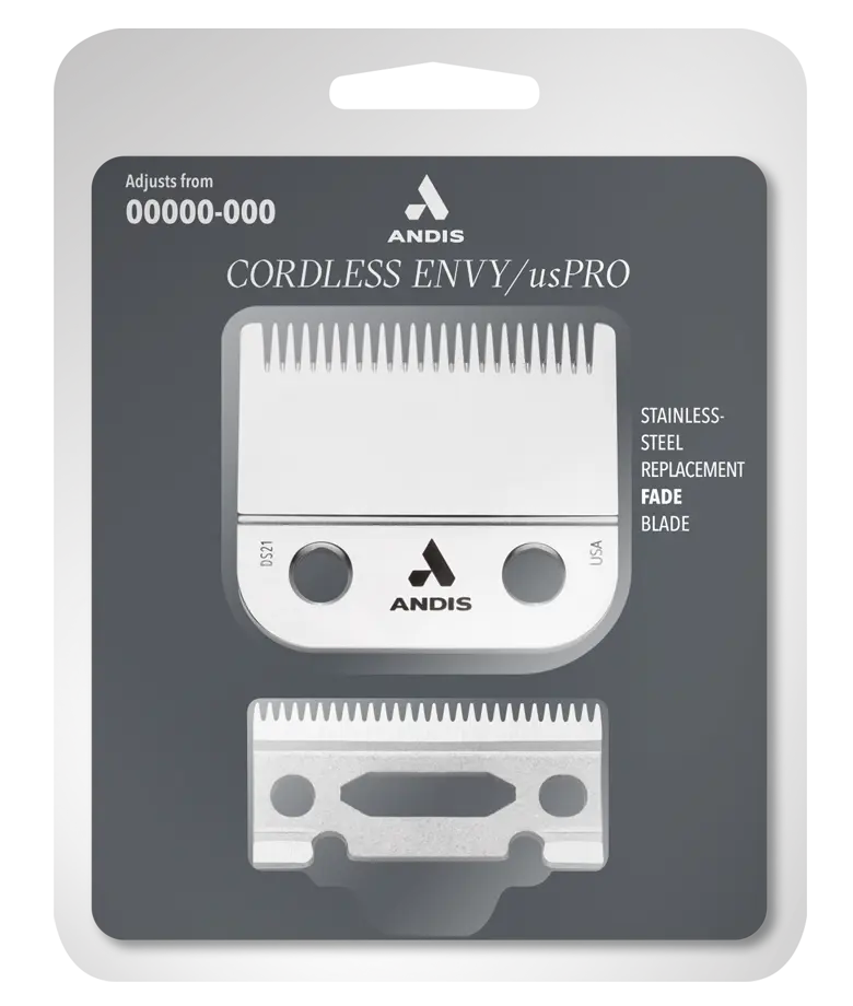 Andis Cordless Envy Li / usPRO Stainless Fade Blade Set #69180 
