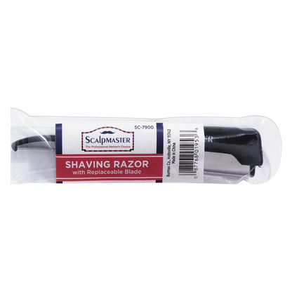 Scalpmaster Straight Razor with Rubber Grip Handle #SC-7900