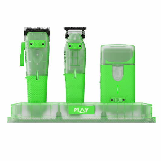 TPOB PLAY MINI Transparent Green Edition - (Clipper, Trimmer & Shaver with 3-Way Stand)