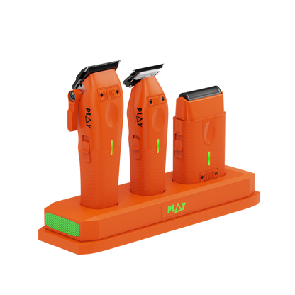 TPOB PLAY 3-Pack – Orange Edition (Clipper, Trimmer & Shaver with 3-Way Stand)