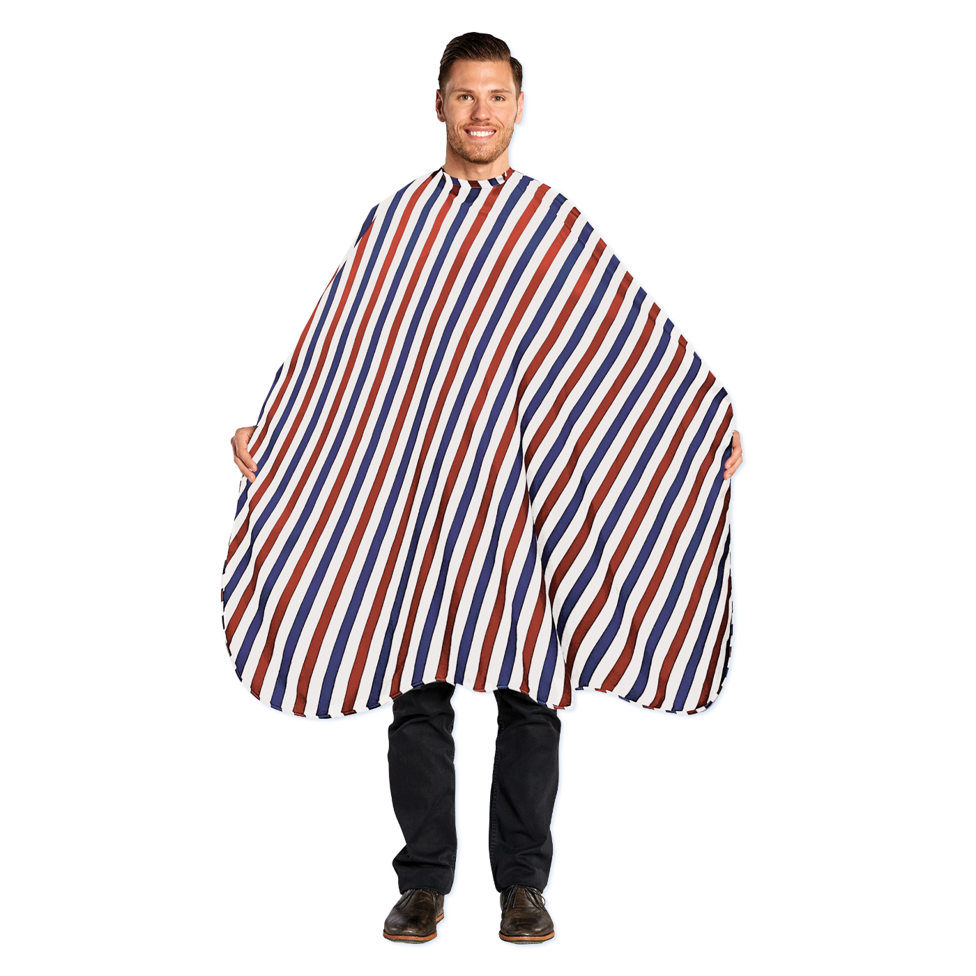 Scalpmaster Modern Striped Cutting Cape #4145