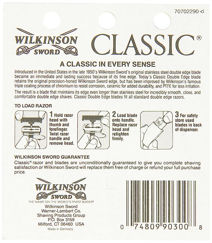 Wilkinson Sword Double Edge Razor Blade Refills - 5 Count