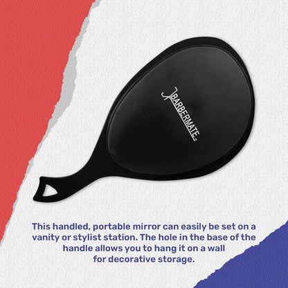 BarberMate Teardrop Mirror Black