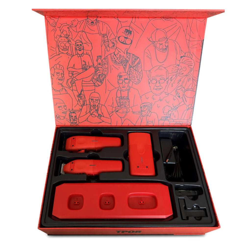 TPOB PLAY Mini Bundle – Red Edition (Clipper, Trimmer & Shaver with 3-Way Stand)