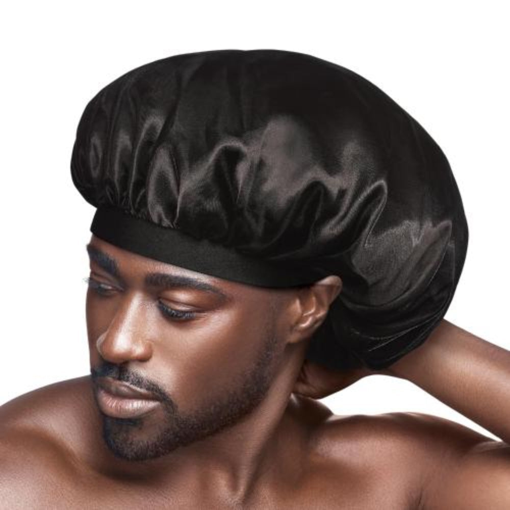 RED by Kiss Men's Elastic Band Silky Satin Bonnet #HD211