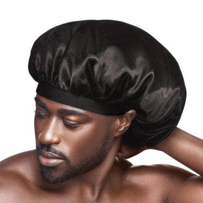 RED by Kiss Men's Elastic Band Silky Satin Bonnet #HD211