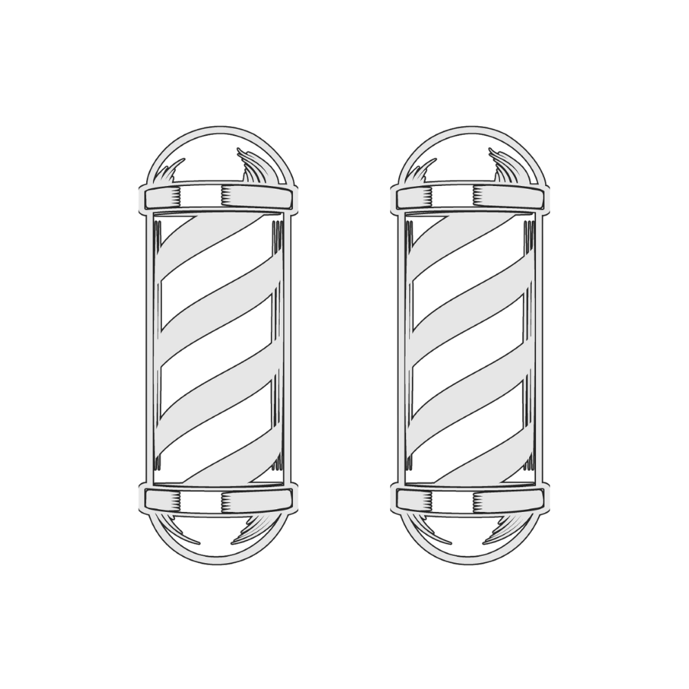 BarberMate Barber Pole Vinyl Car Decal