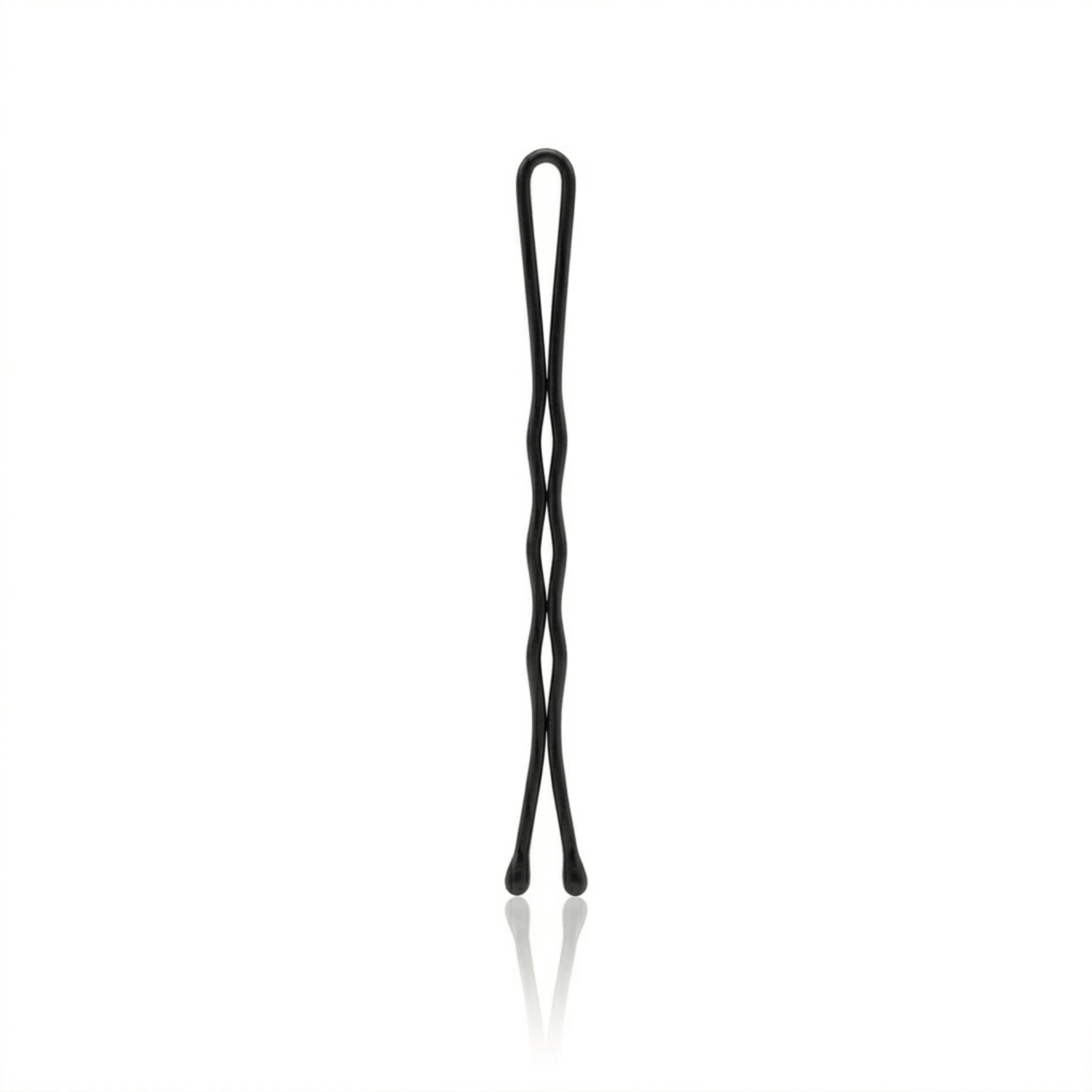 #color_black
Black morris flamingo bob pin on a white background