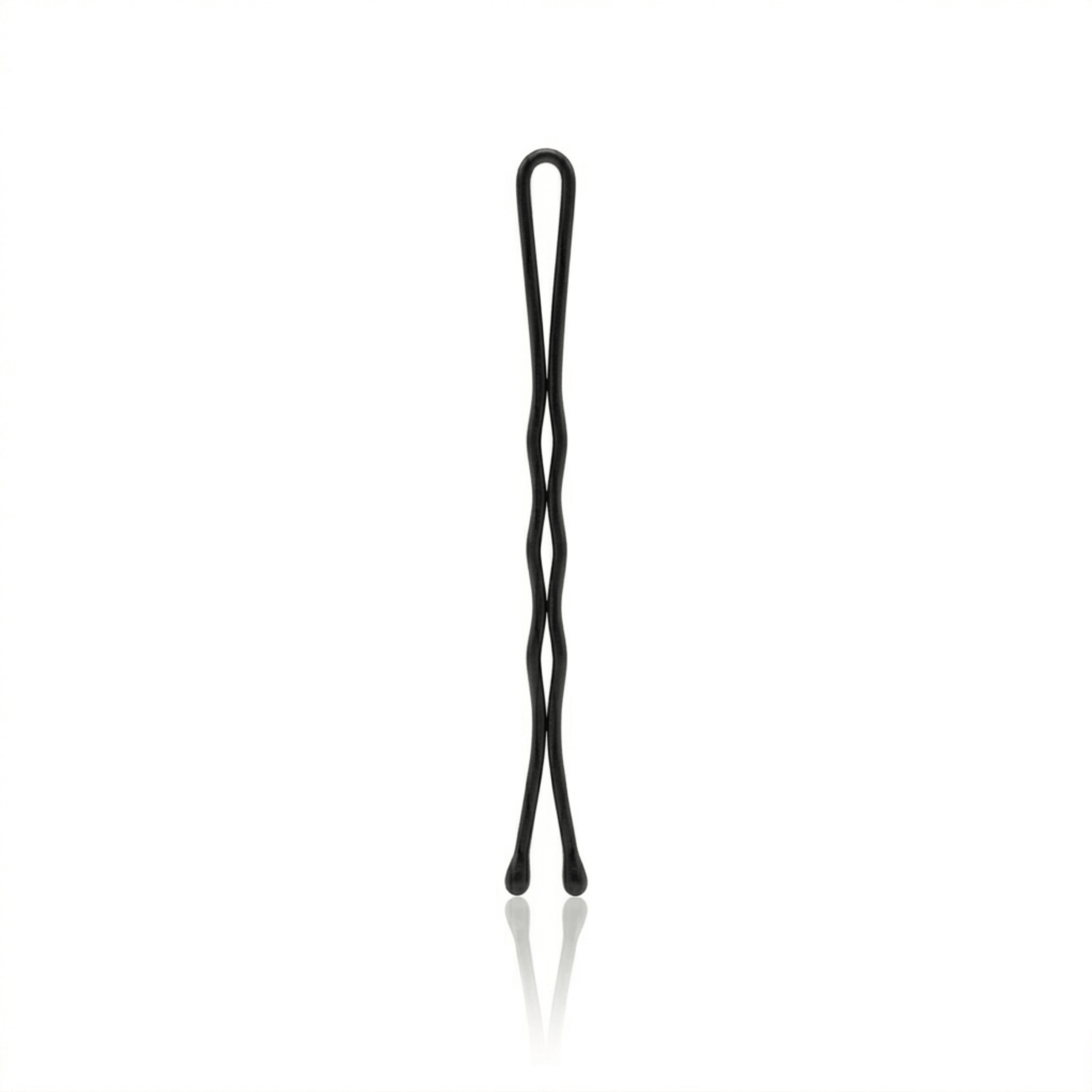 #color_black
Black morris flamingo bob pin on a white background