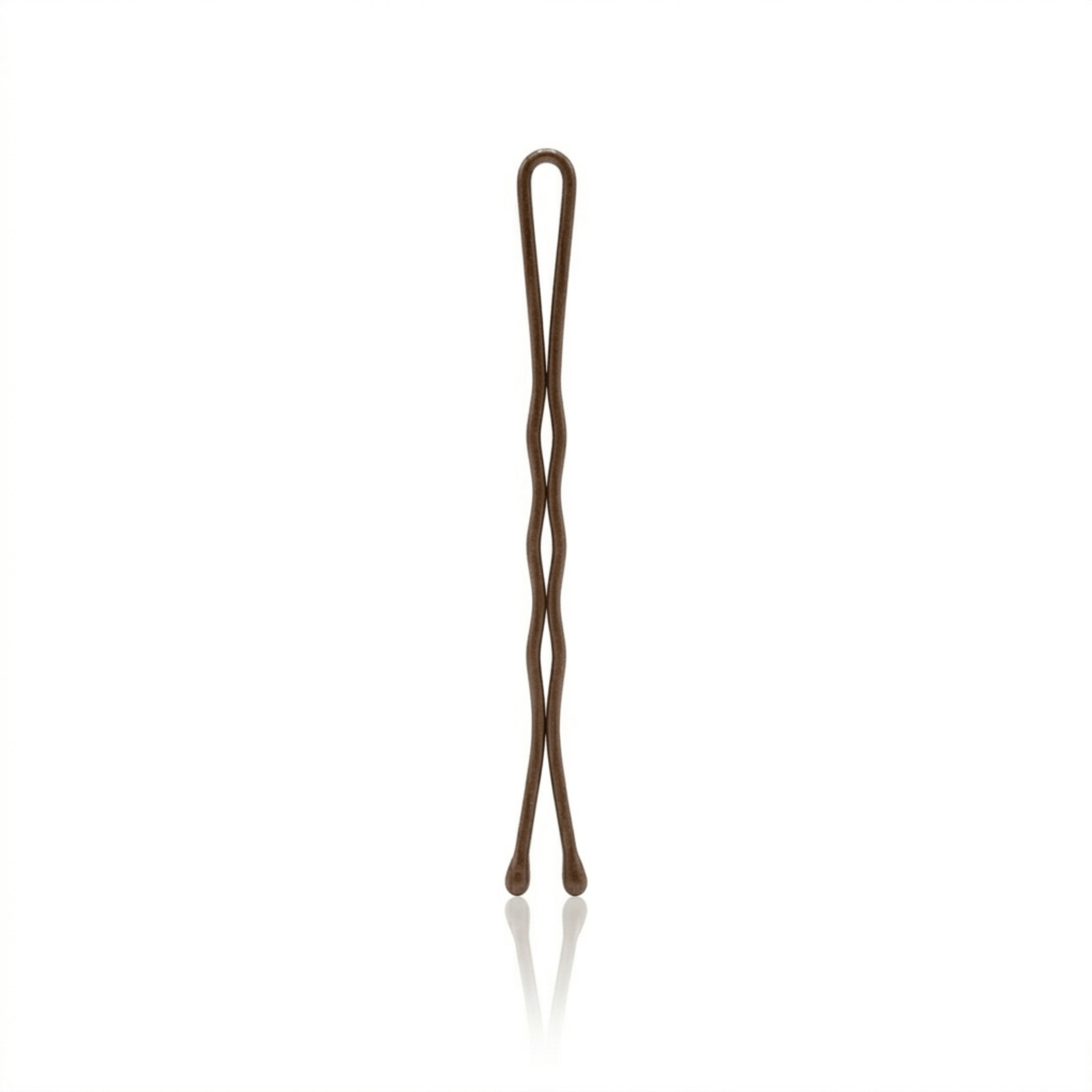 Brown hairpin on a white background