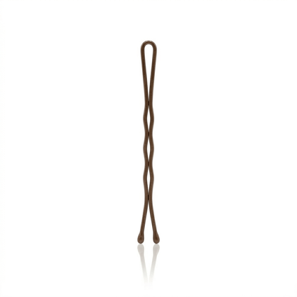 Brown hairpin on a white background