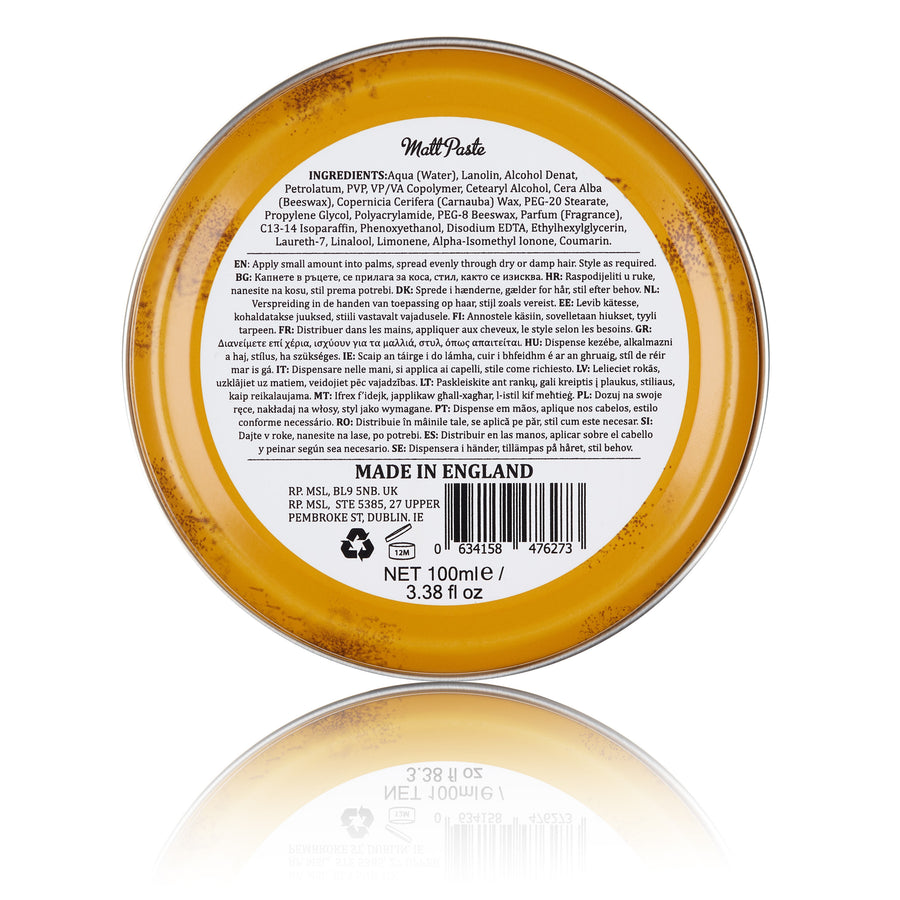 Dapper Dan Matte Clay Paste High Hold Low Shine 100ml