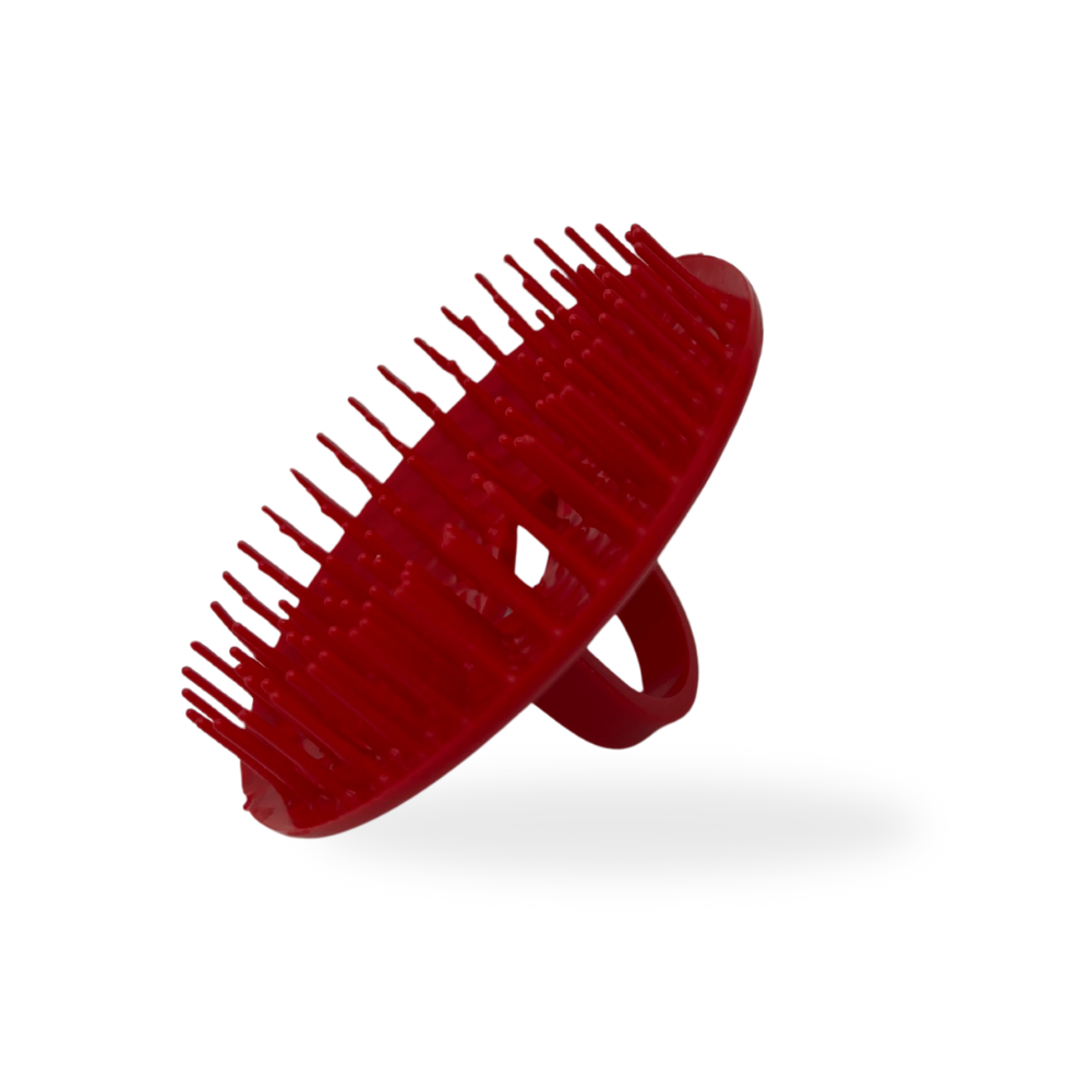 FMS Hair & Scalp Shampoo & Massage Brush Red