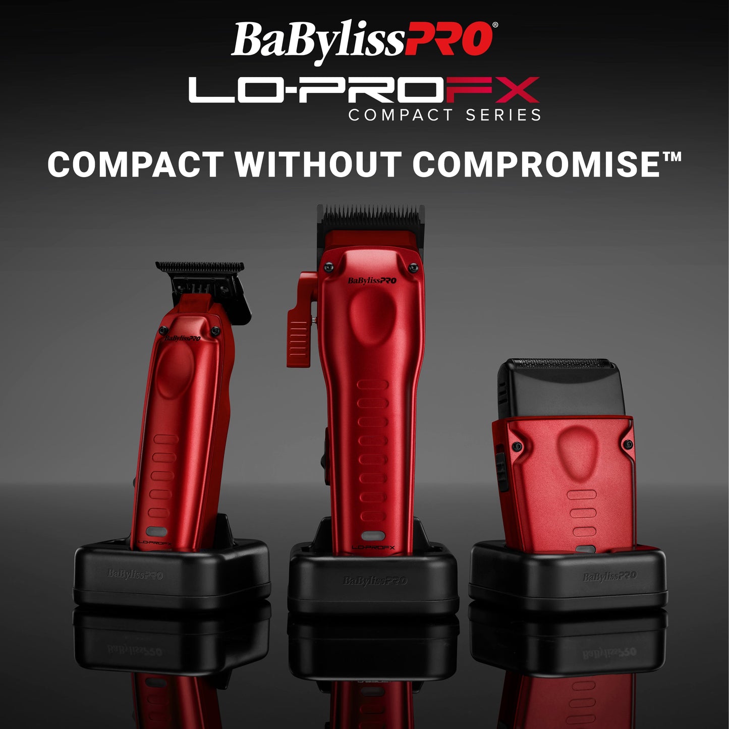 BaBylissPRO FXONE LO-PROFX High Performance Compact Trimmer - Red #FX72RD