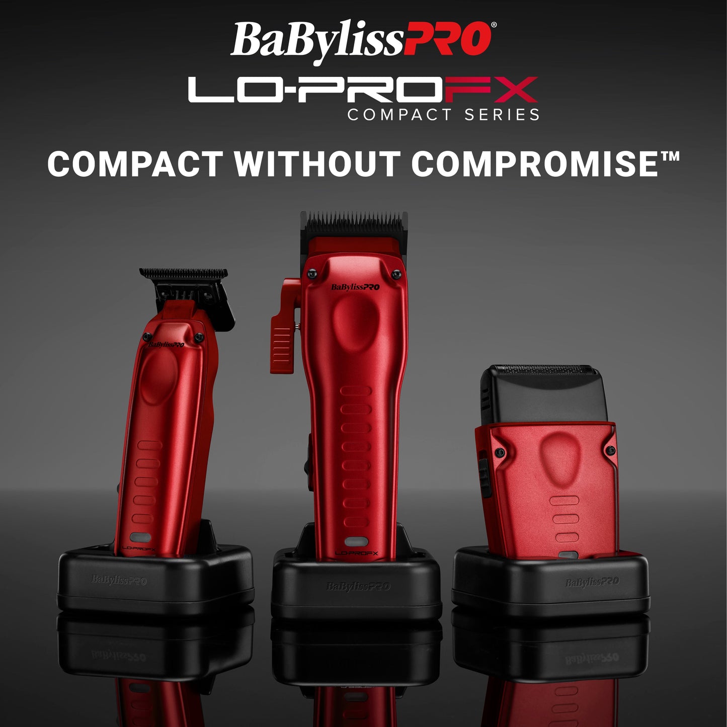 BaBylissPRO FXONE LO-PROFX High Performance Compact Clipper - Red #FX82RD