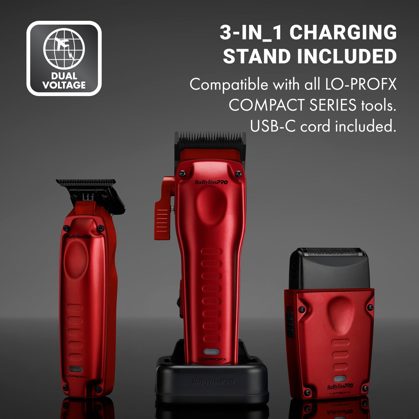 BaBylissPRO FXONE LO-PROFX High Performance Compact Shaver - Red #FXLPFS1RD