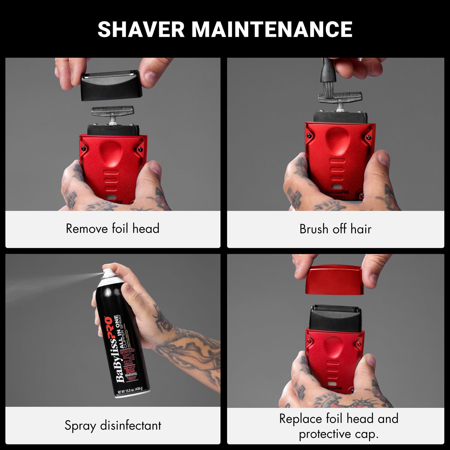 BaBylissPRO FXONE LO-PROFX High Performance Compact Shaver - Red #FXLPFS1RD