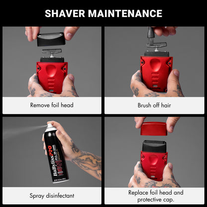 BaBylissPRO FXONE LO-PROFX High Performance Compact Shaver - Red #FXLPFS1RD