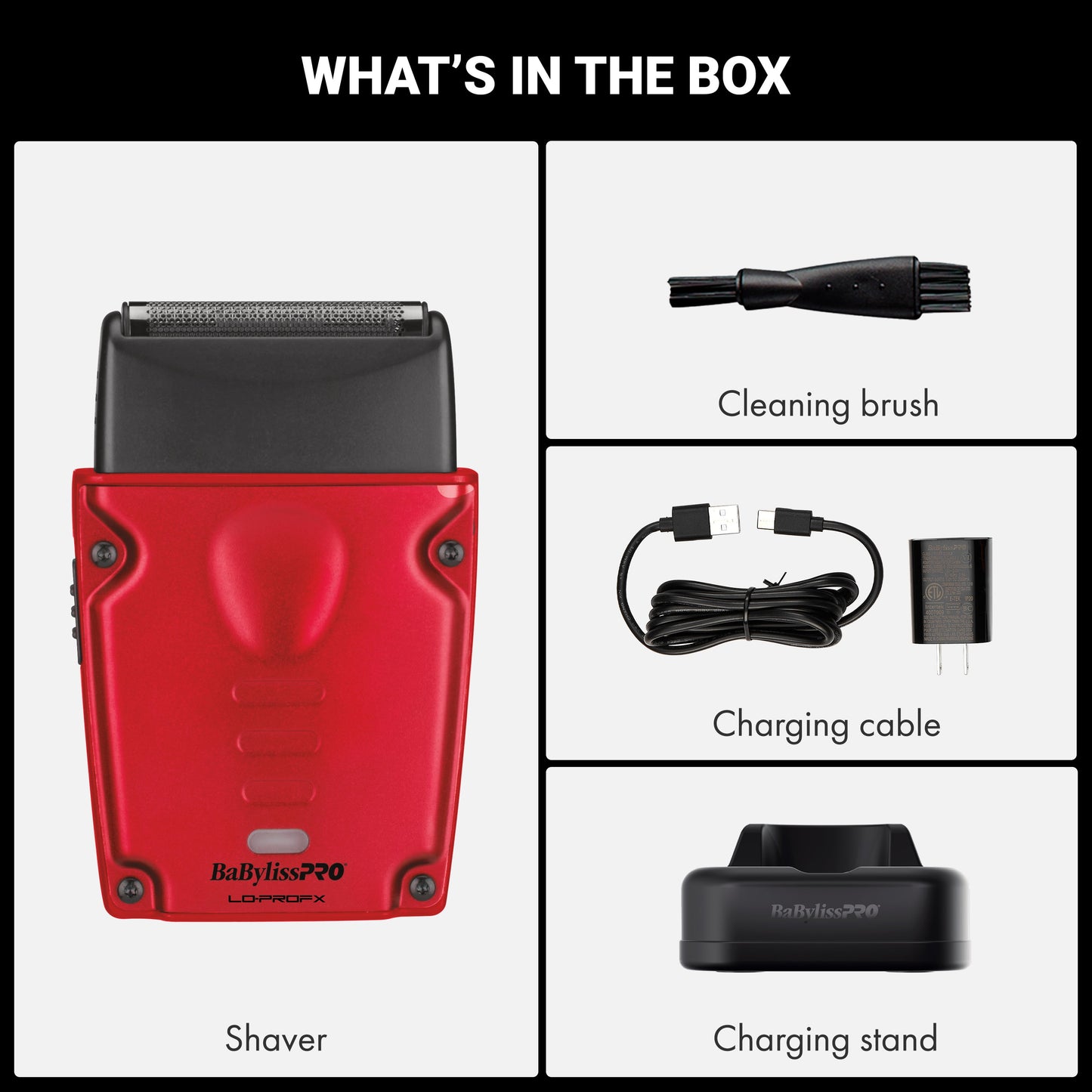 BaBylissPRO FXONE LO-PROFX High Performance Compact Shaver - Red #FXLPFS1RD