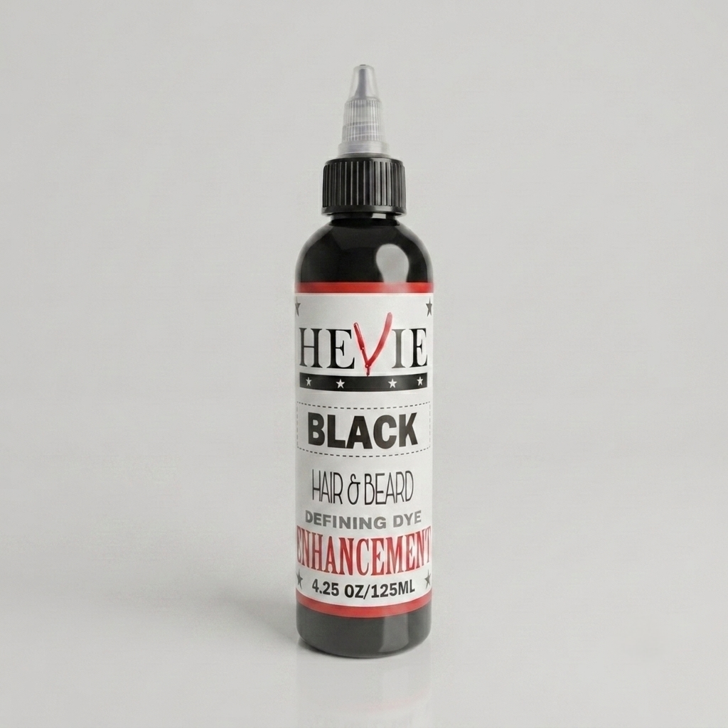 Hevie Enhancement - Semi-Permanent Hair & Beard Defining Dye Black 4.25 oz