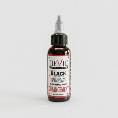 Hevie Enhancement - Semi-Permanent Hair & Beard Defining Dye Black 2 oz