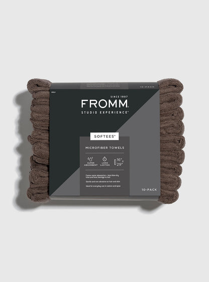 Fromm Softees Microfiber Towels - 10 Pack - Chocolate