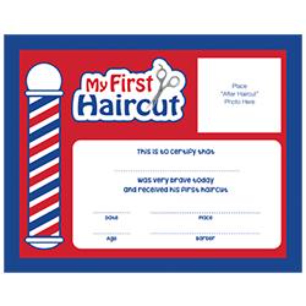 Scalpmaster “His” First Haircut Certificates