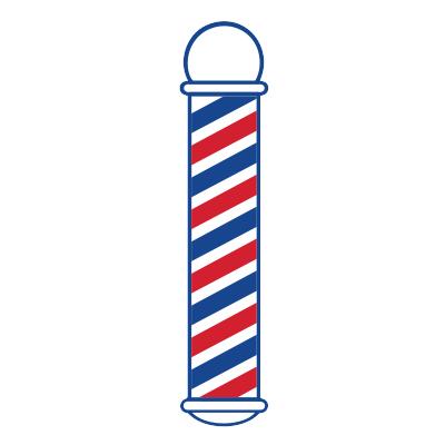 Scalpmaster Barber Pole Cling Decal