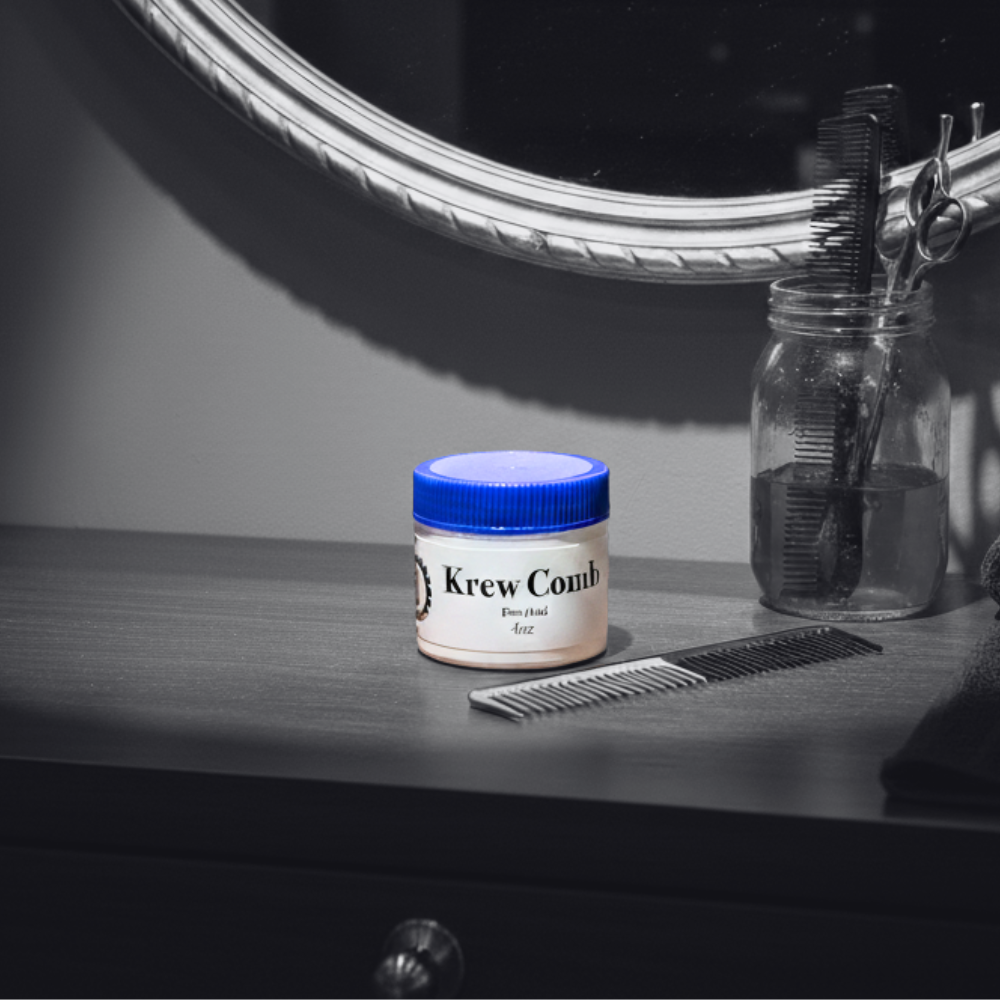 Krew Comb By Sanitary Barber – Firm Hold Pomade (4 oz.)
