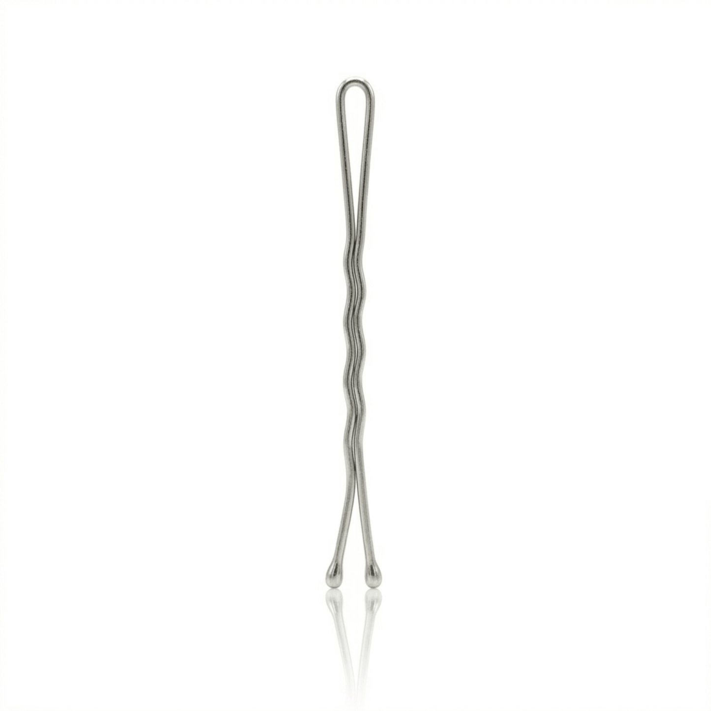 #color_silver
Morris Flamingo Silver hair bob pins on a white background