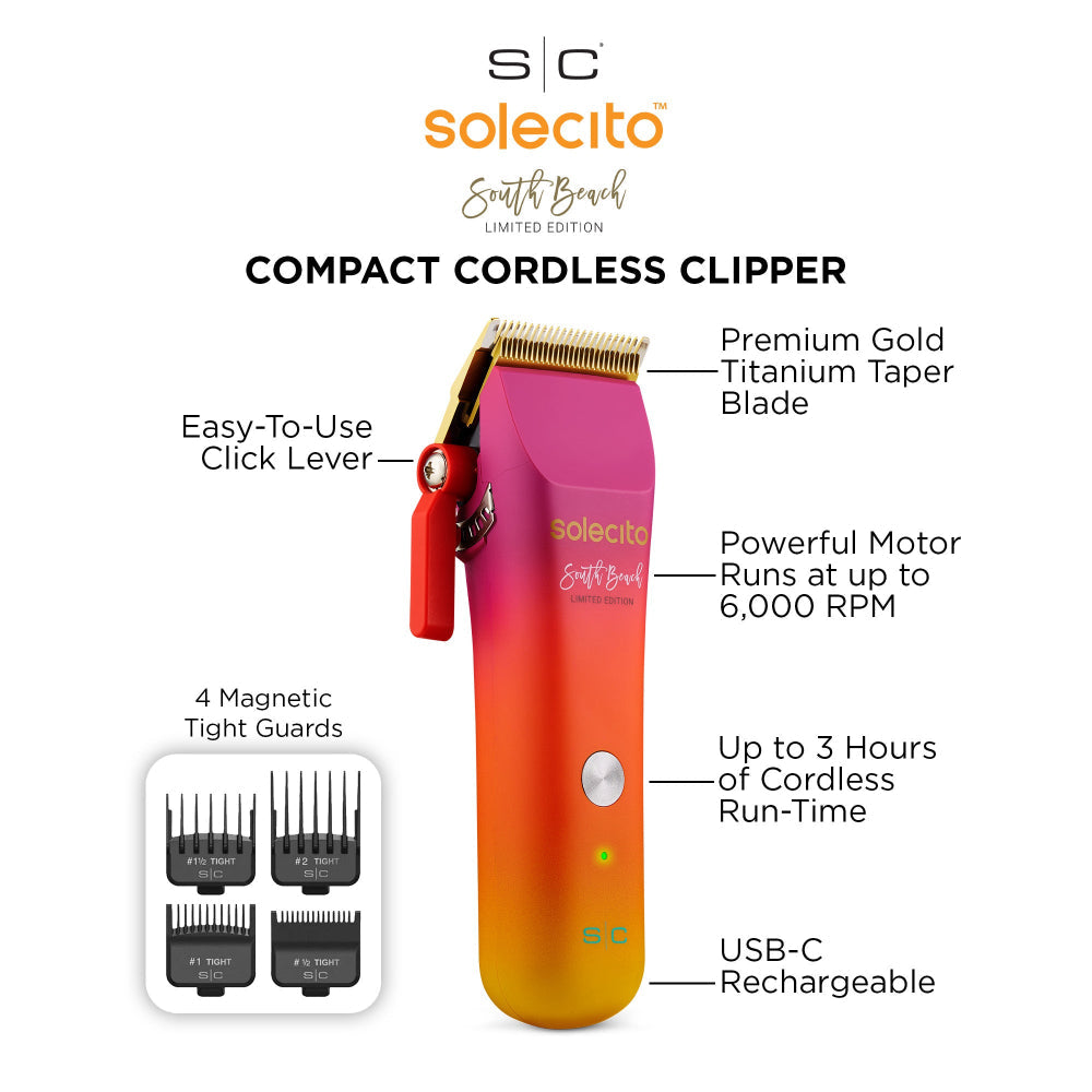 Stylecraft Solecito South Beach Limited Edition Compact Cordless Clipper - SC624M