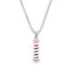 Rhinestone Barber Pole Necklace & Key Ring